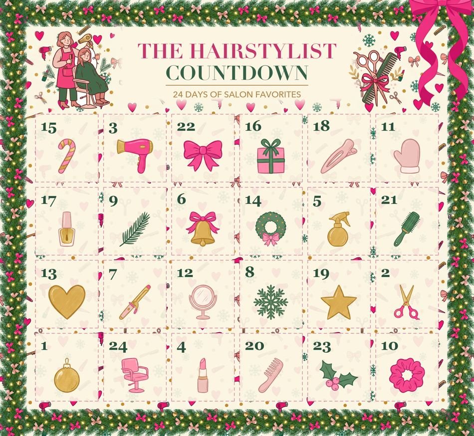 The Hairstylist Countdown advent calendar, front